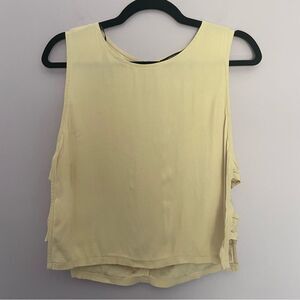 Forever 21 Tank Top in Beige Crepe Cutout Sides size M Lightweight Summer Top